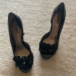 Black shiny heels from Famous Footwear!